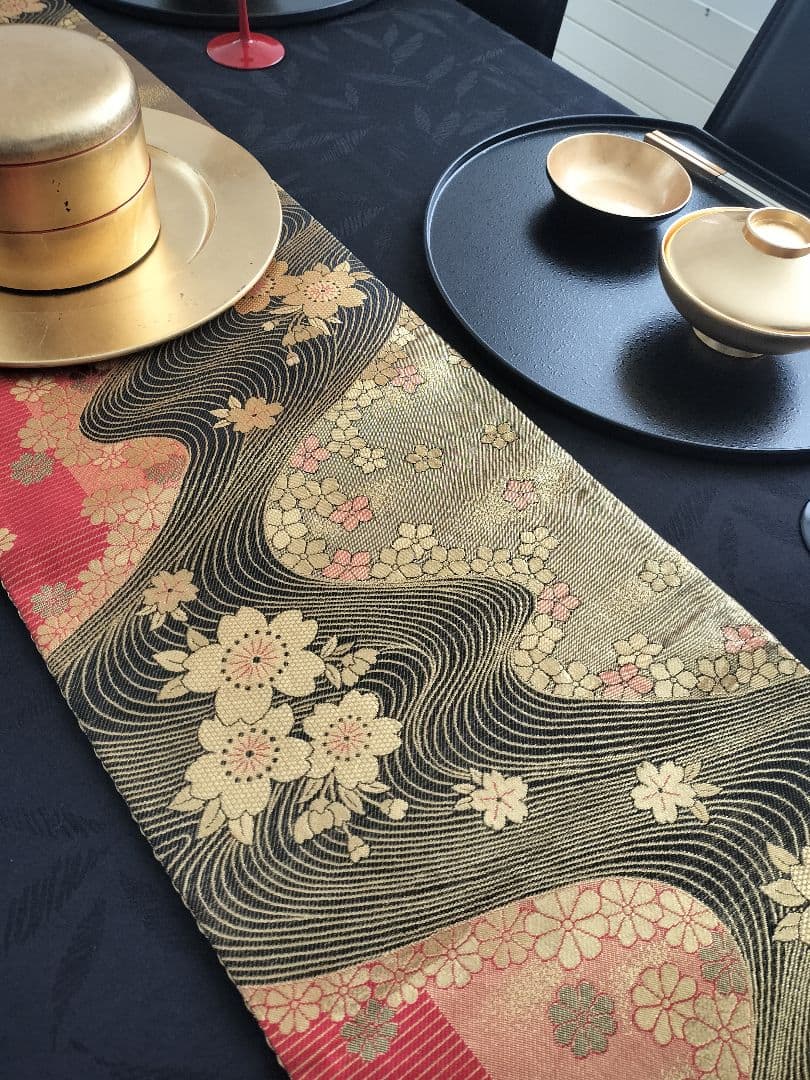 A903★高級‼️全通‼️ひな祭り‼️テーブルランナー2m11cm　リバーシブル