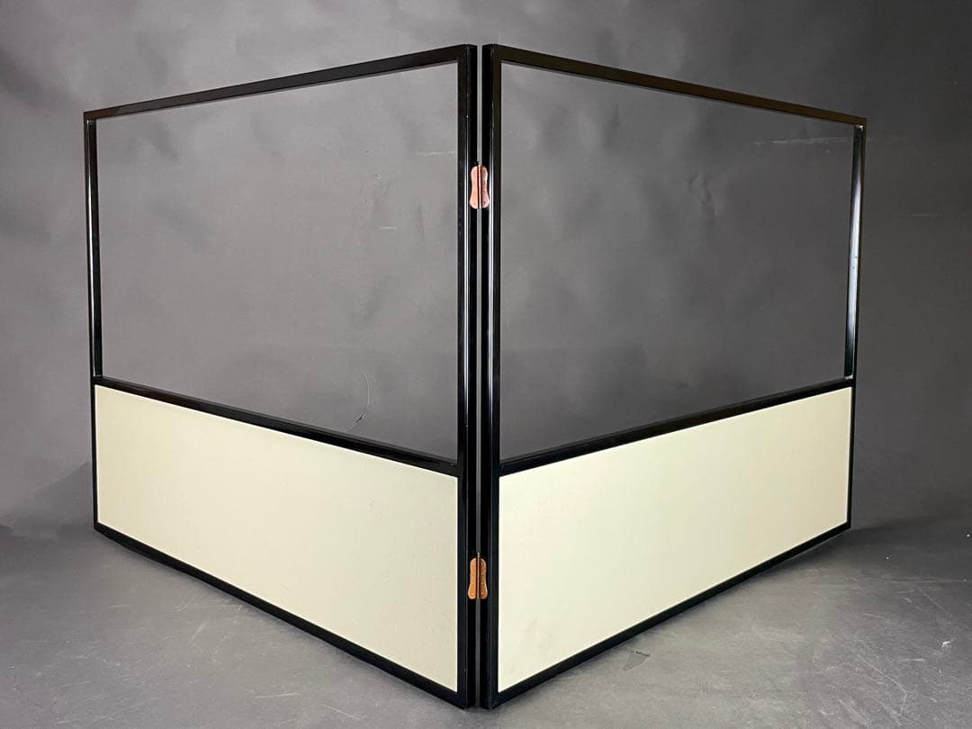 『母』 利休梅 塗縁 2尺4寸 風炉先屏風 元箱 茶道具 （703①）❗️割引