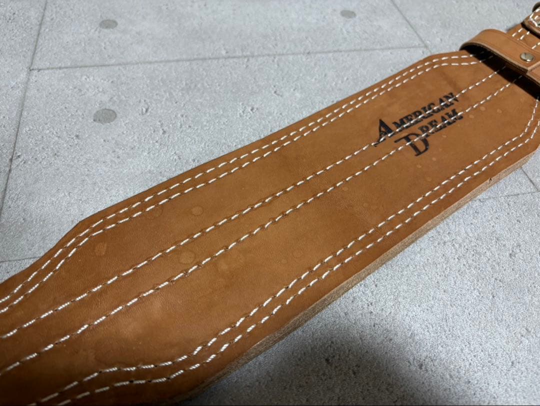 希少　新品　アメリカンドリーム レザー　革製　トレーニングベルト　希少Sサイズ