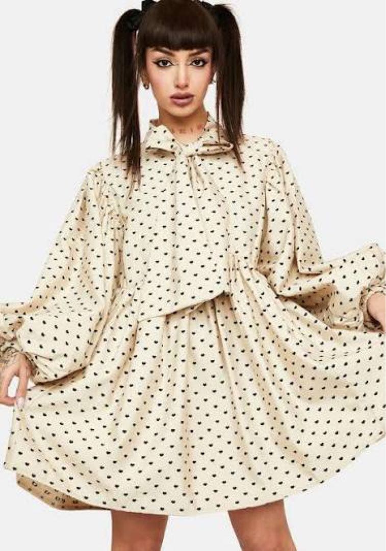ワンピース Barn Heart Jacquard Mini Dress
