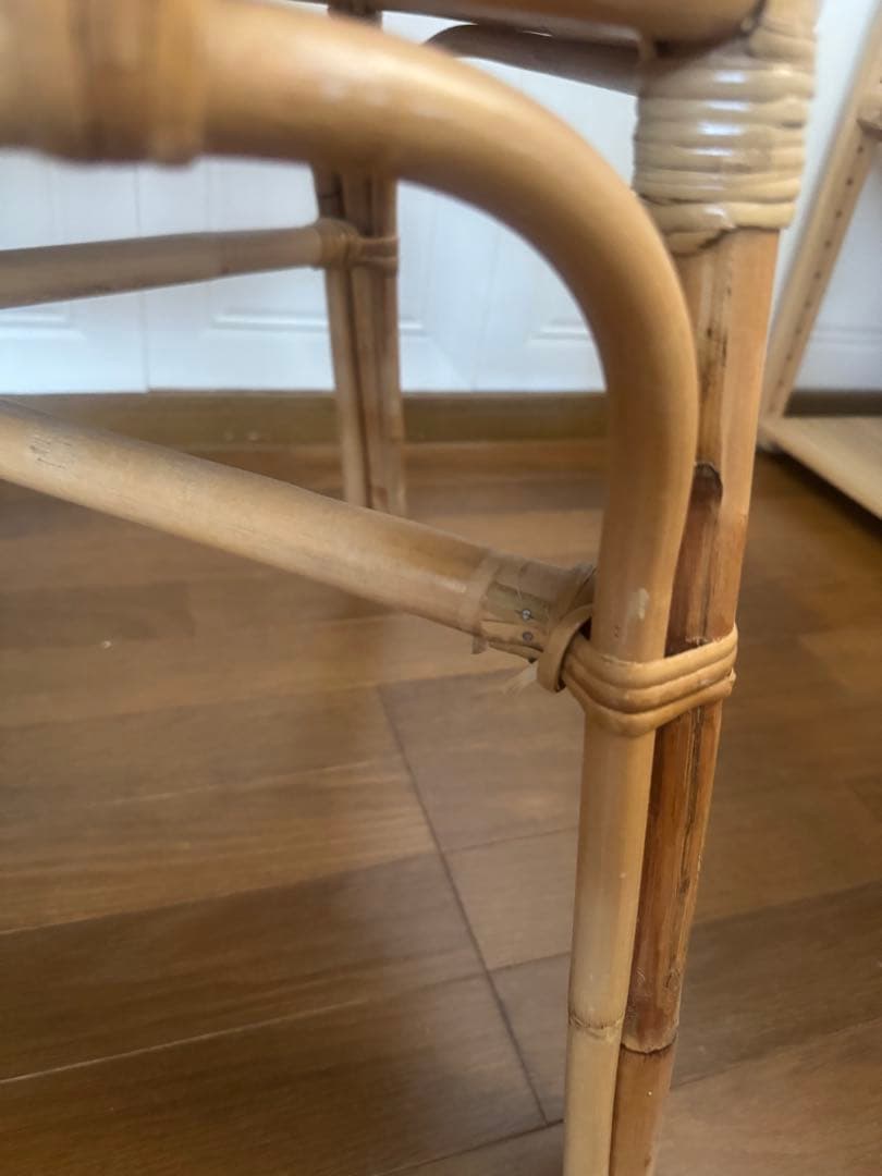 国内レア　ラタン　ベビーベッド