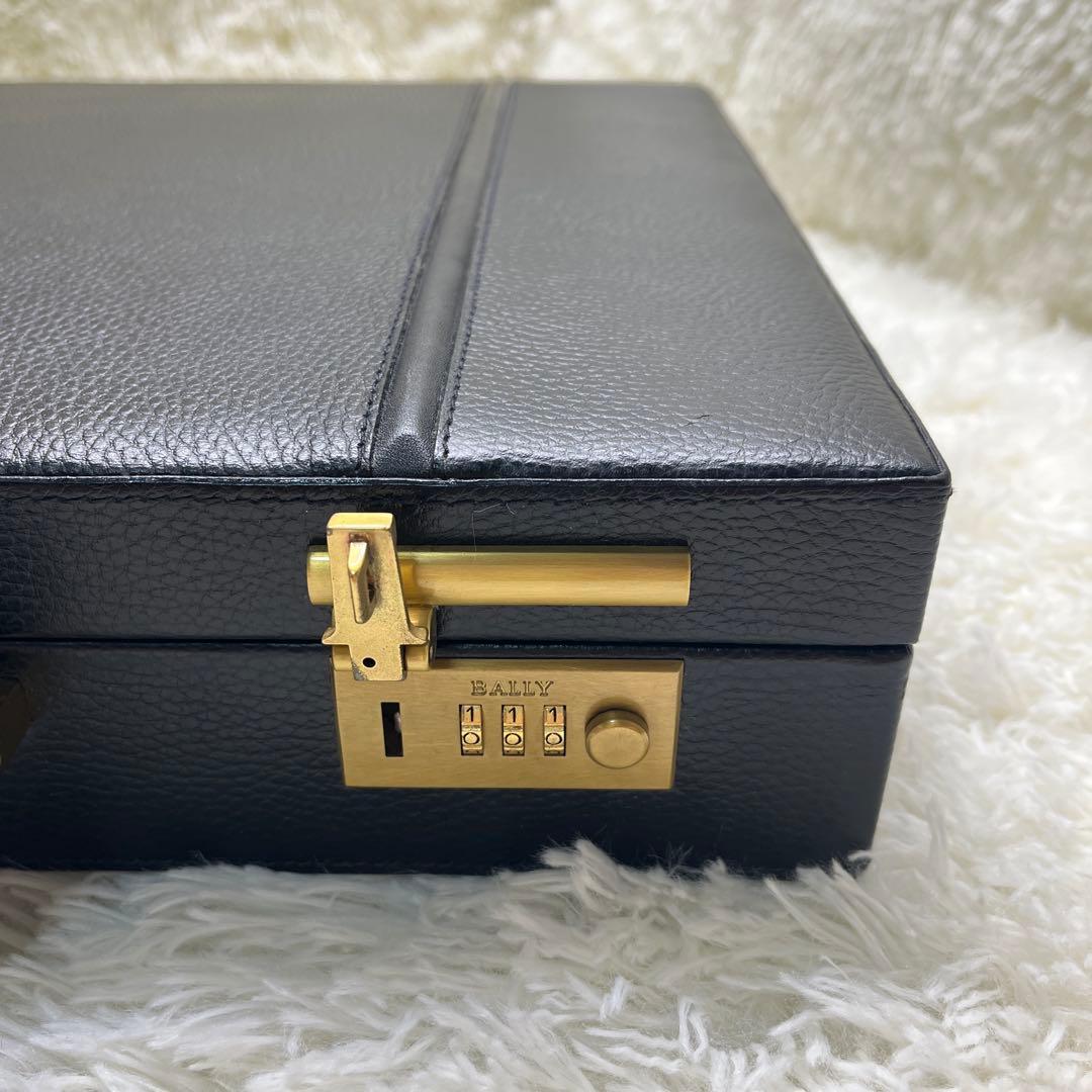 【美品】BALLY アタッシュケース ブリーフケース ビジネスバッグ ブラック