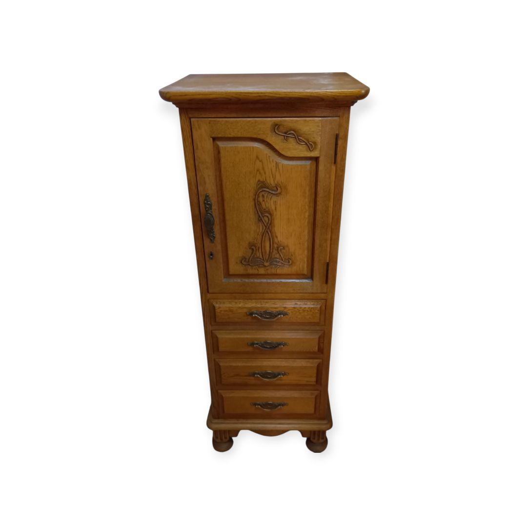 北欧 英国スタイル 彫刻入り キャビネット 収納棚 電話台 花台【送料込み】