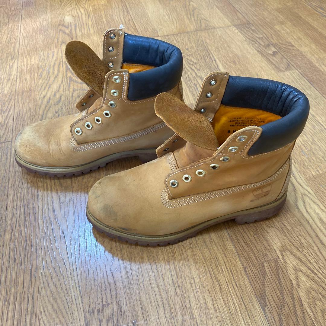 Timberland ブラウンレザー ワークブーツ