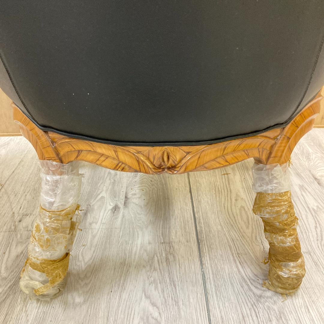 総革　ラウンジソファ　一人掛け　応接　２脚セット B