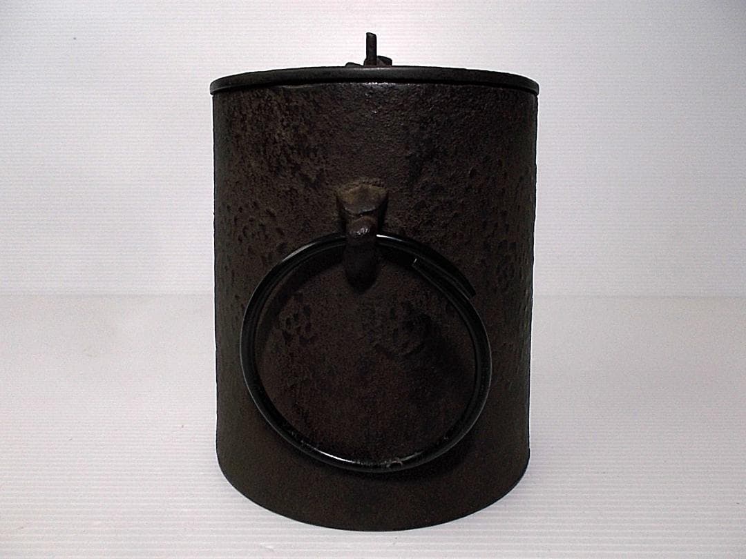 未使用 雲龍釜 筒釜 茶釜 釜環 茶道具 送料込み