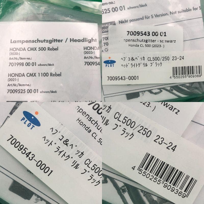 ヘプコ&ベッカー　ヘッドライトグリル　HONDA　CL250　CL500　新品