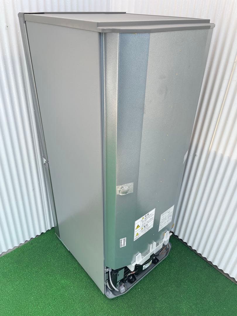 837 アクア ブラッシュシルバー2ドア冷蔵庫 一人暮らし 単身 大容量冷凍室