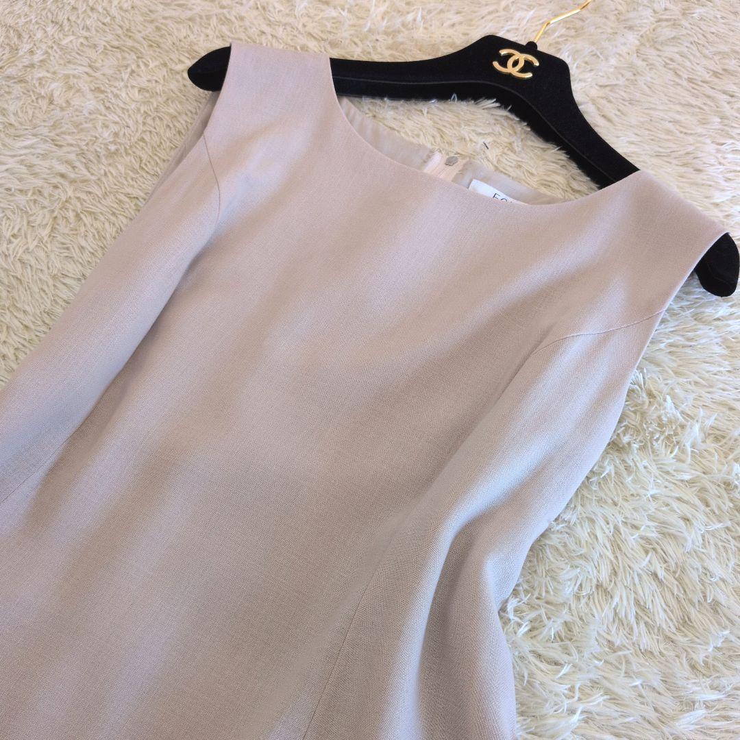 日本製★FOXEY　ノースリーブワンピース　フリル　40