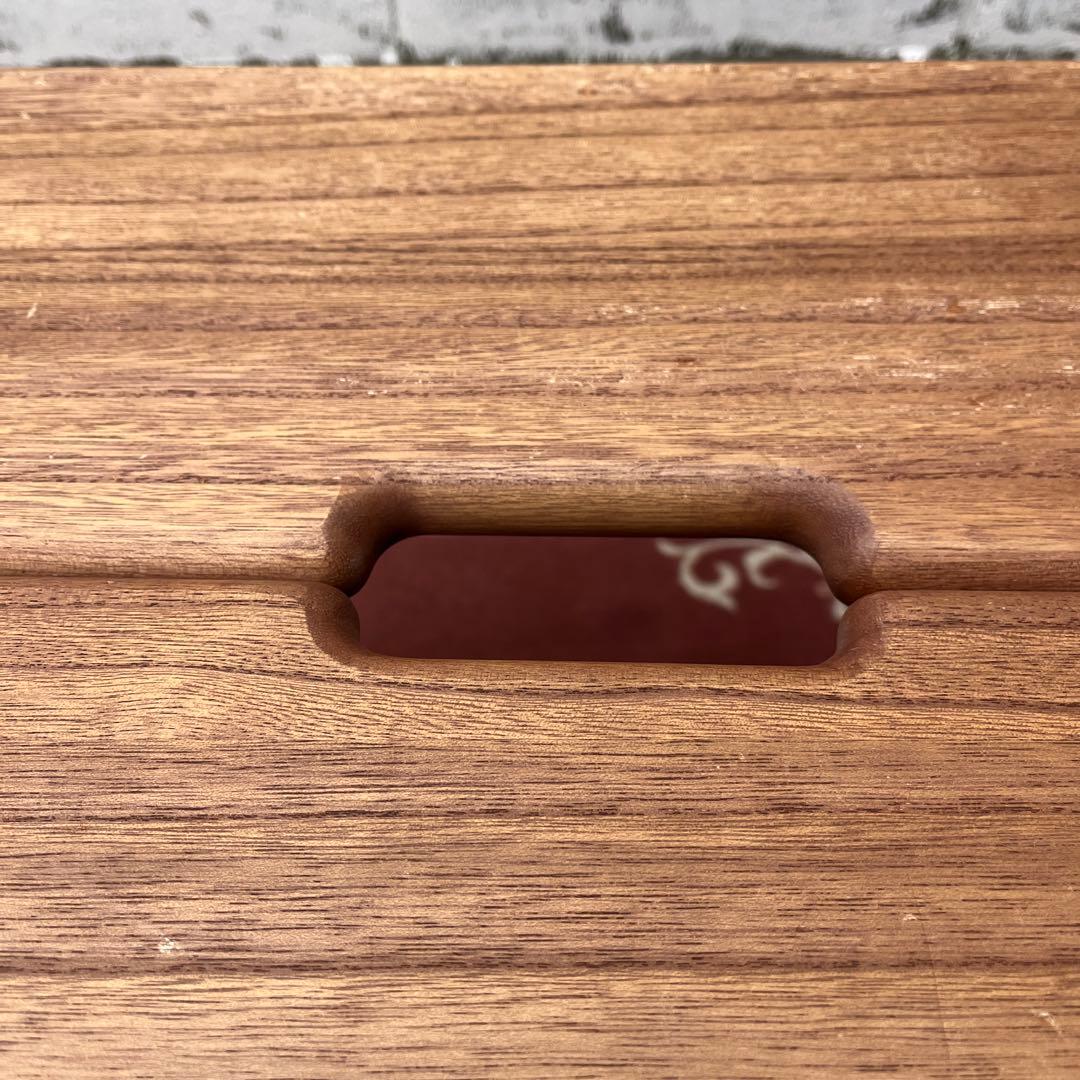 ビンテージ古道具◾️木製無垢材 桐材 角型スツール 椅子 イス