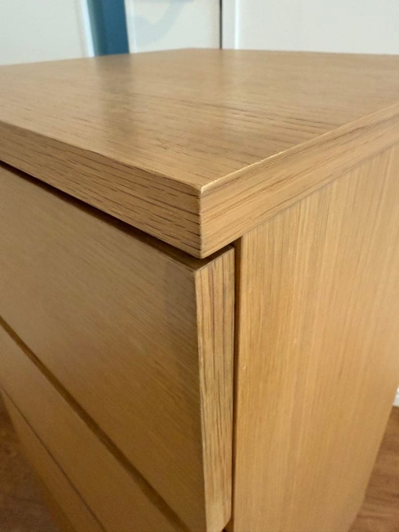 無印良品　チェスト　4段　オーク材　引き出し