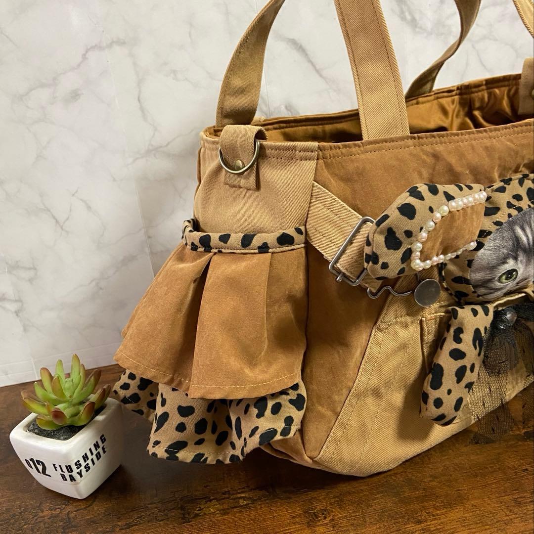 k*☆様 コヤンイサムチョン【デニムリメイク バッグ】 猫ちゃんバッグ