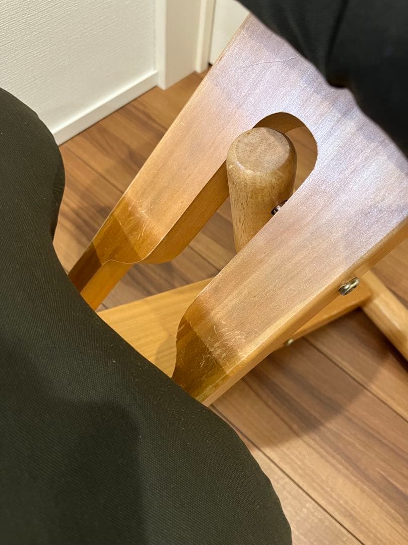 座面新品貼り替え済み！宮武製作所プロポーションチェアキッズCH-889CK濃緑