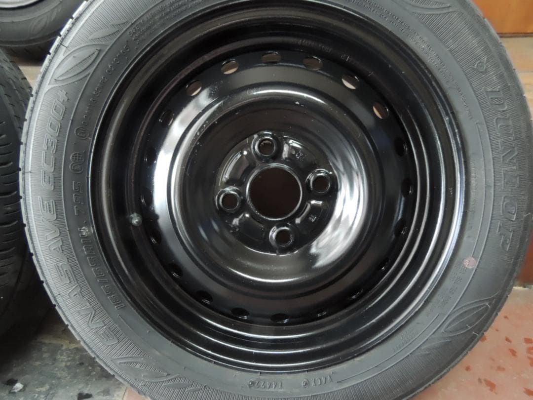 A71　165/65R14　ダンロップ　4本　ホイール自家塗装　ソリオなどに