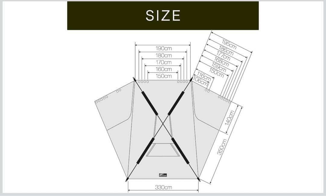 FIELDOOR カーサイドシェルタータープ 【美品】