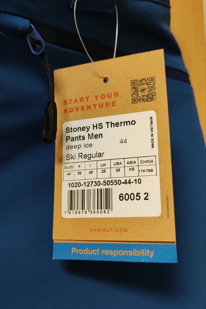 スキー MAMMUT Stoney HS Thermo Pants Men 44