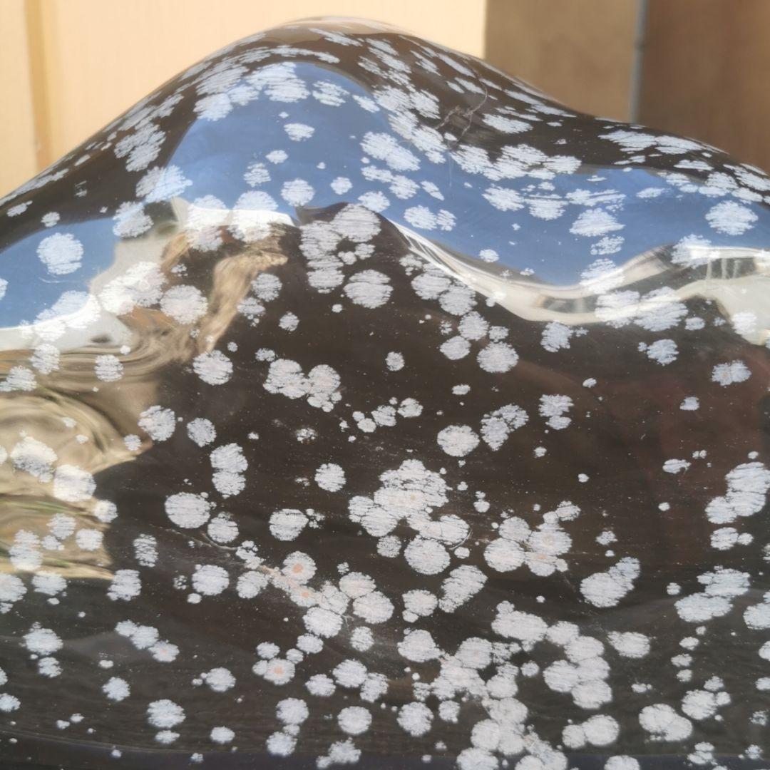 特大　スノーフレークオブシディアン　18.3キロ　鑑賞石　石　置物　オブジェ