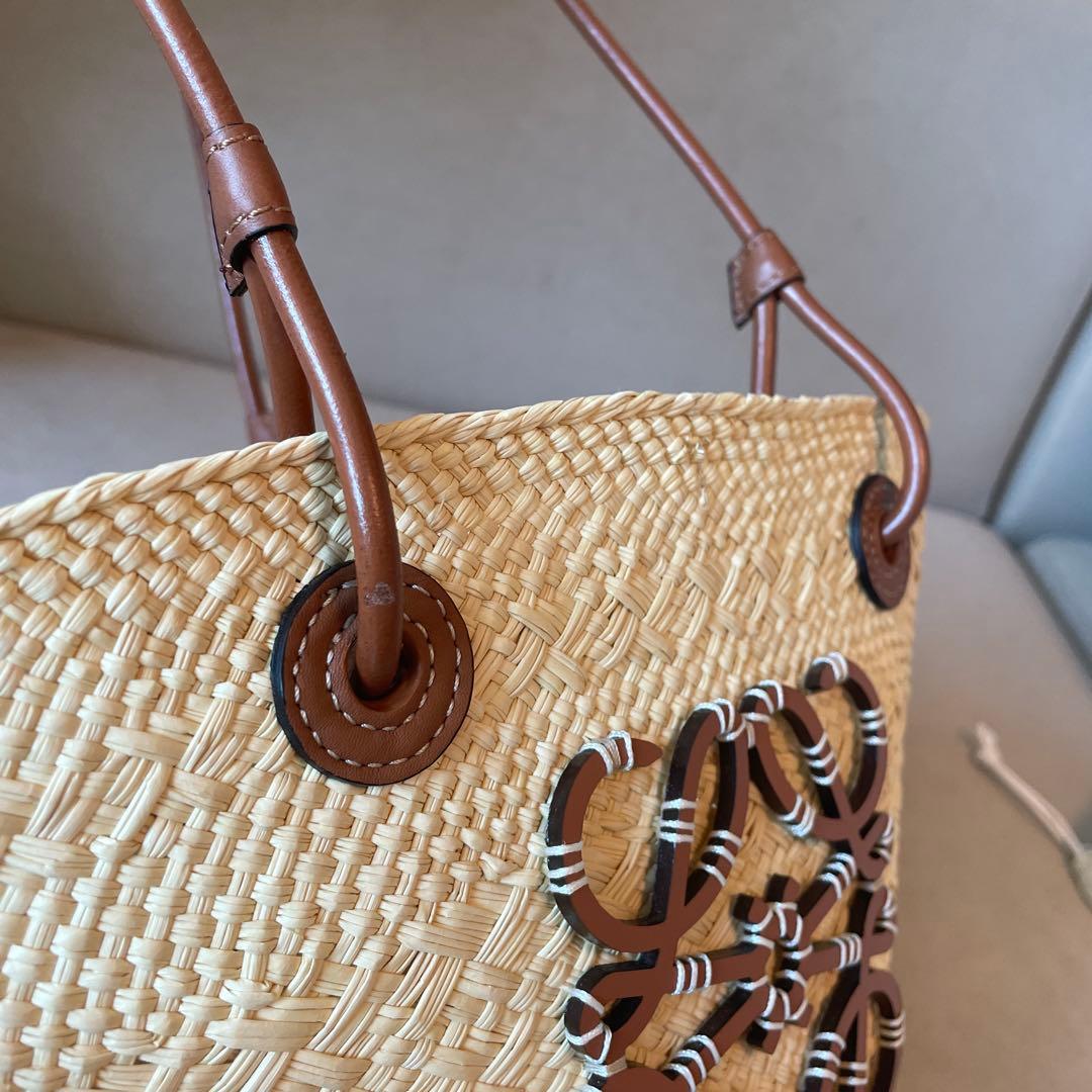 【美品】ロエベ アナグラム　バスケットバッグ　スモール　かごバッグ