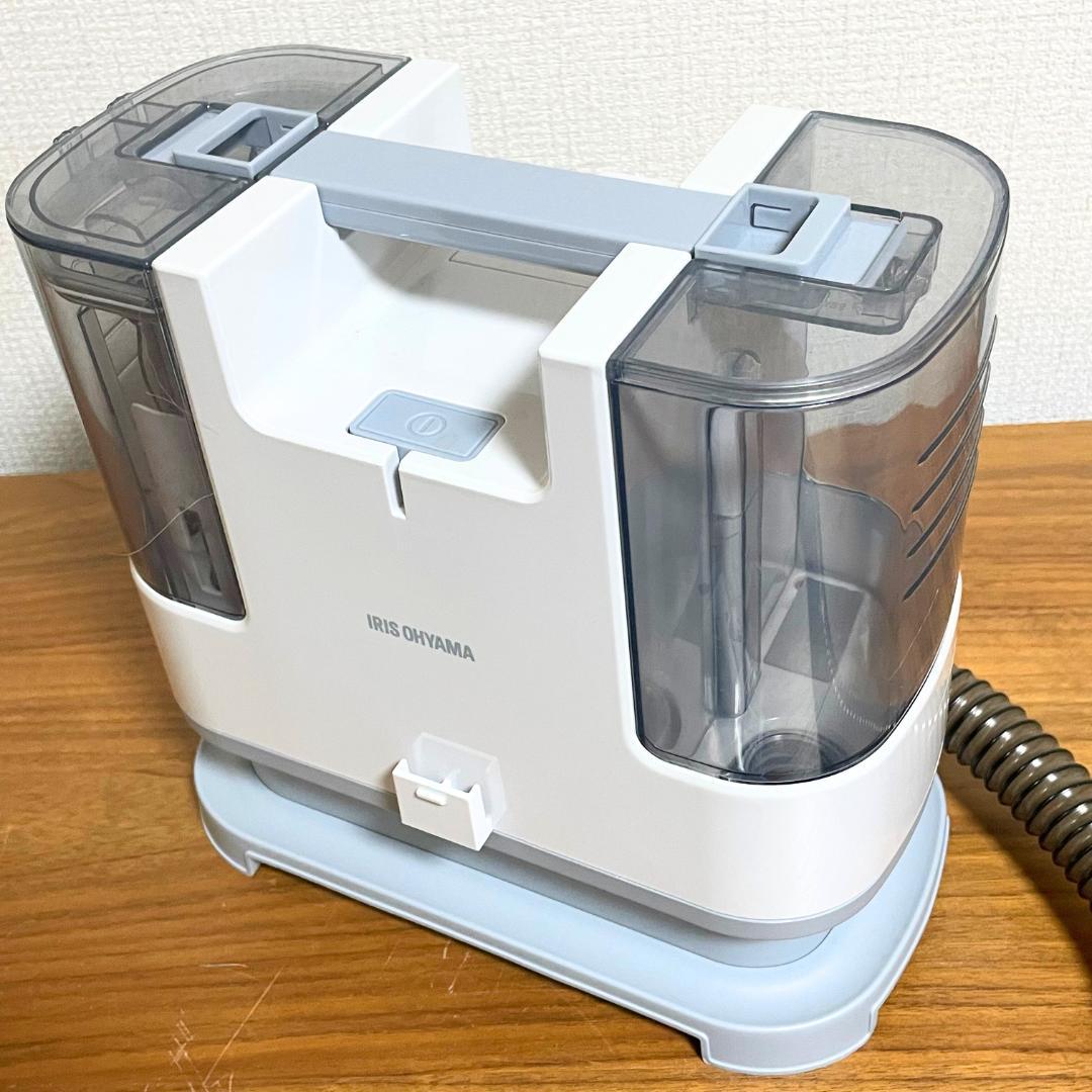 【美品】アイリスオーヤマ❤リンサークリーナー 自動散水温水洗浄RNS-P10-W