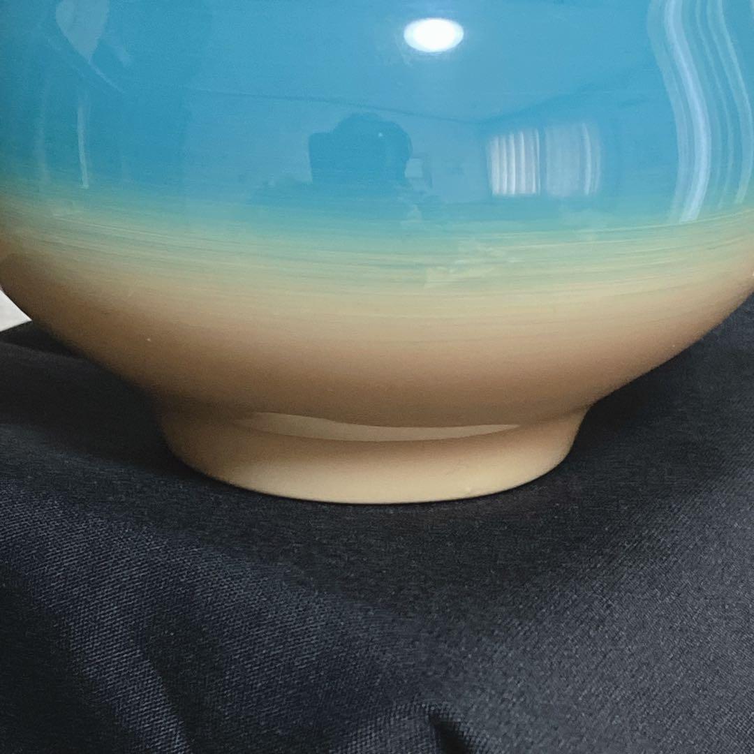 【 輪島塗 】 ブルーベージュグラデーションお椀　カフェボール