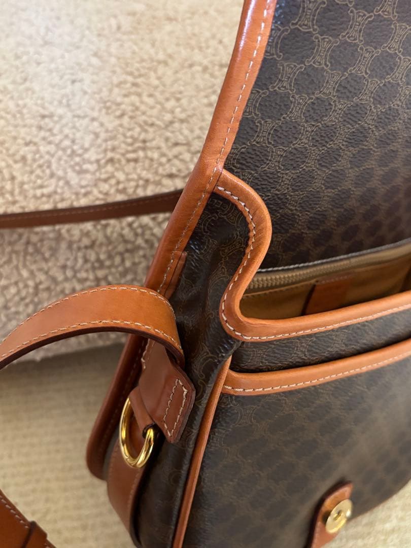 CELINE セリーヌ ビンテージ ショルダーバッグ マカダム柄