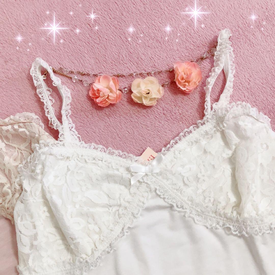 ☆リズリサLIZLISA☆チャーム付きインナーキャミソール2枚セット☆新品