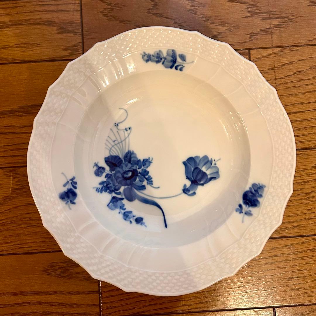 ロイヤルコペンハーゲン ブルーフラワー深皿 約23㎝ 6枚セット内1枚は欠け有