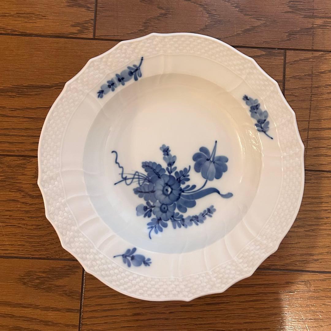 ロイヤルコペンハーゲン ブルーフラワー深皿 約23㎝ 6枚セット内1枚は欠け有