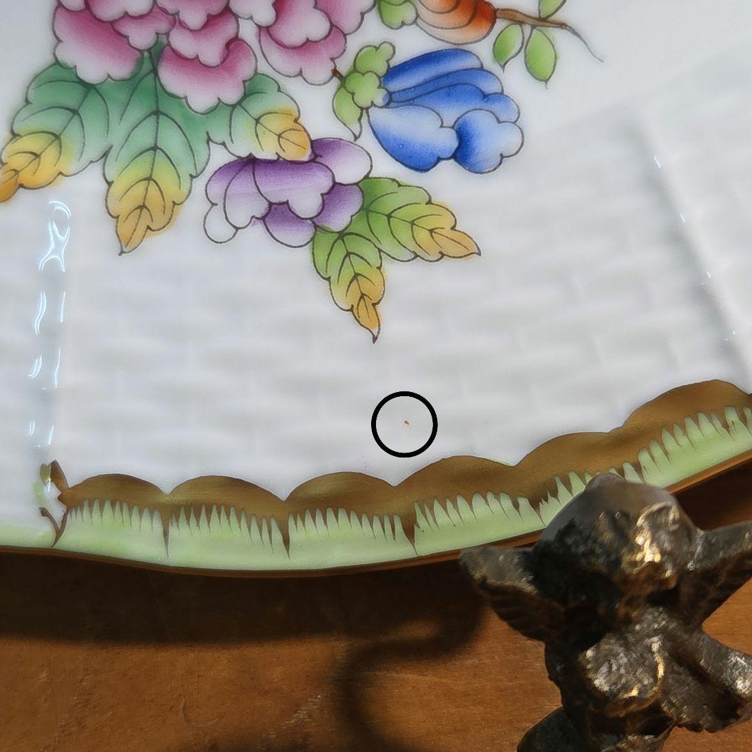 ヘレンド 約25.5cm ヴィクトリアブーケ 大皿プレート Herend 手描き