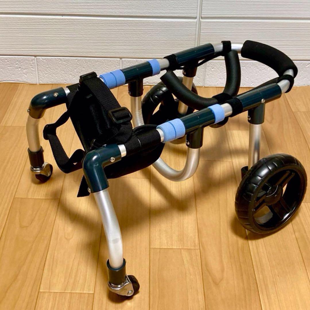 ミチページ■小型犬用4輪　犬の車椅子　犬の歩行器　+オプション