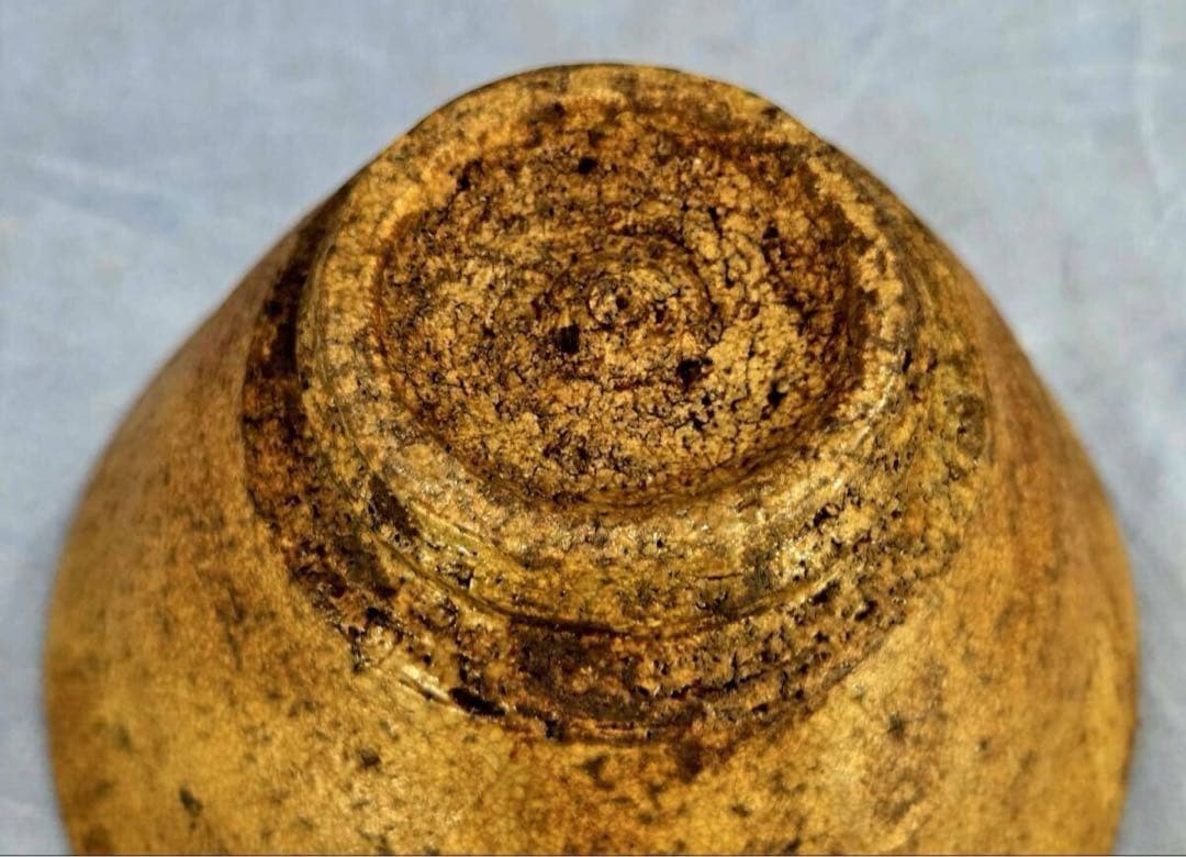 ⭐︎美品★表千家一二代惺斎極高麗黄伊羅保茶碗裏千家茶道具高麗茶碗楽吉左衛門