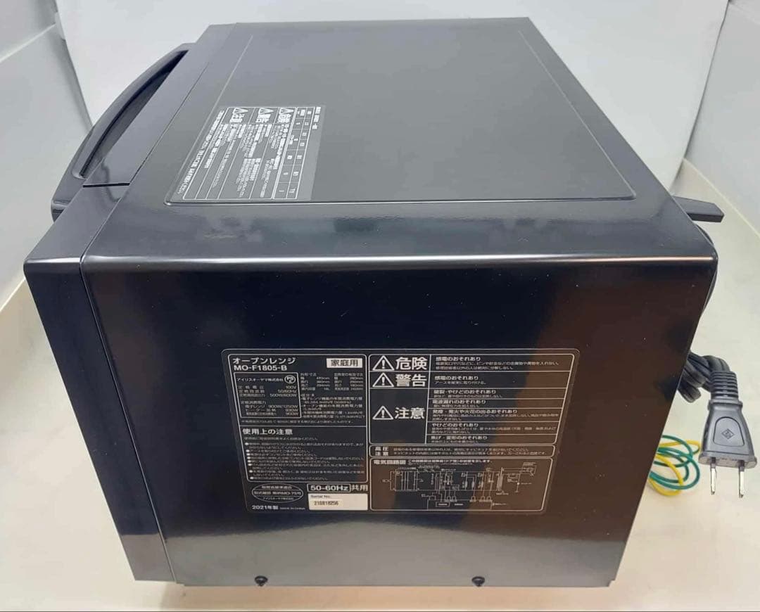アイリスオーヤマ オーブンレンジ MO-F1805-B 2021年製