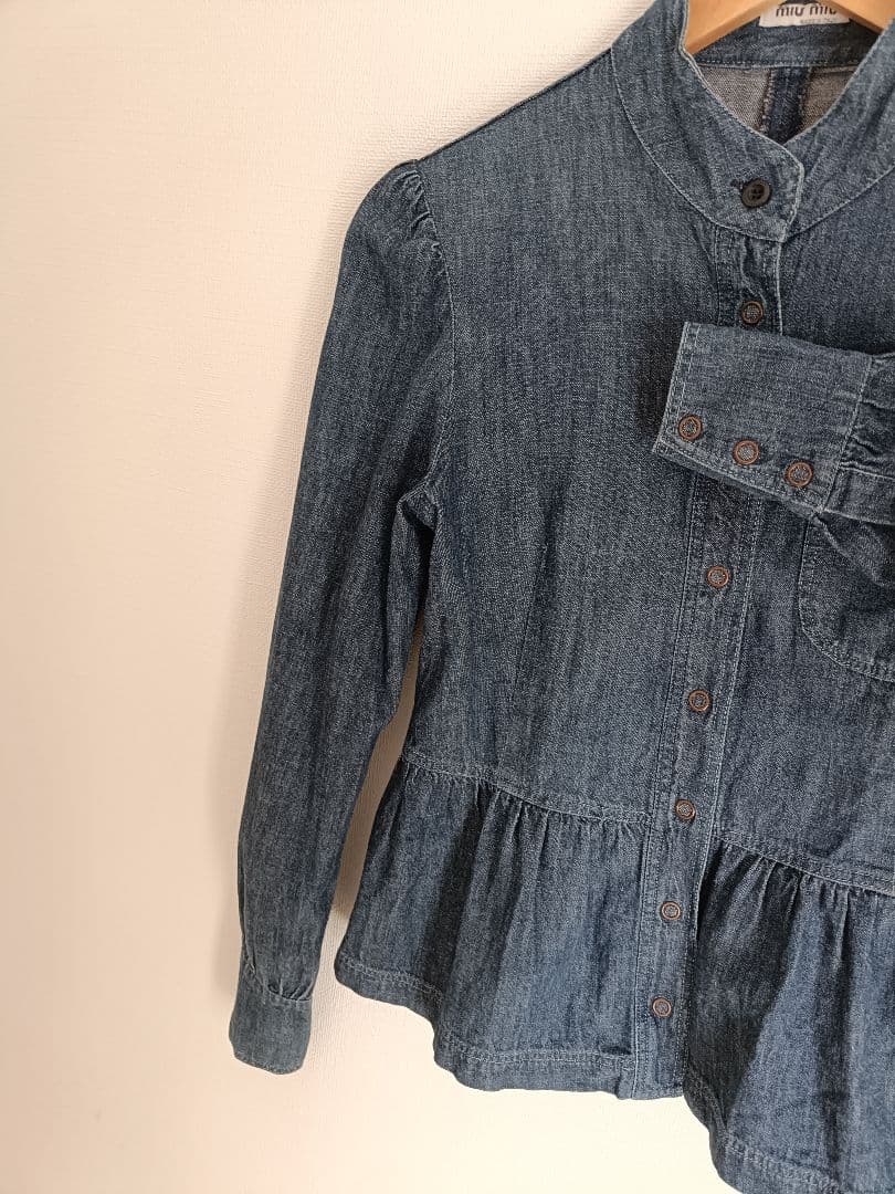 MIU MIU デニムシャツ ペプラム