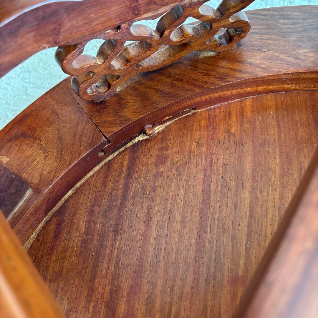 アンディーク花台、5脚、サイドテーブル、無垢材使用で組み付け