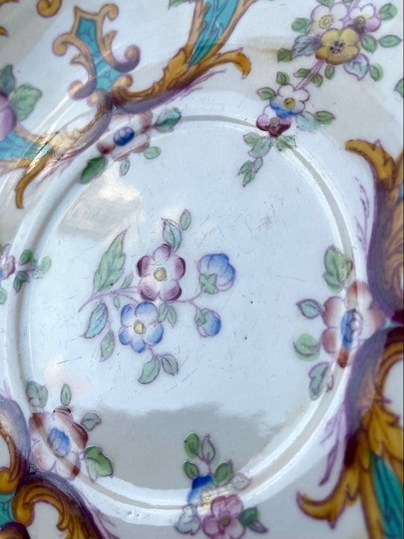 【レア】サルグミンヌミントン　ショコラカップ　緑　C&S フランスアンティーク