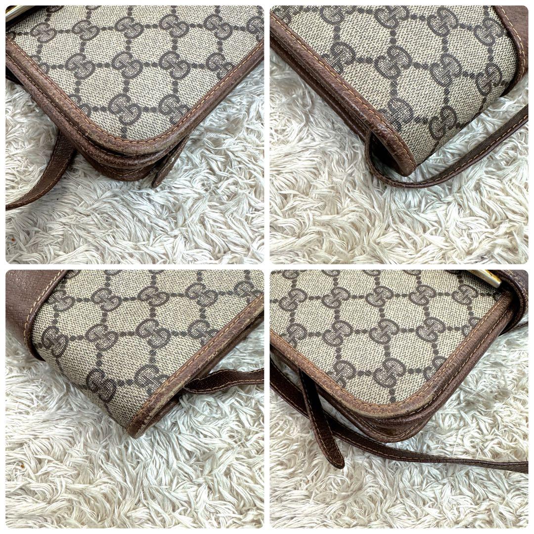 【美品】GUCCI GGパターン ショルダーバッグ スプリーム ブラウン