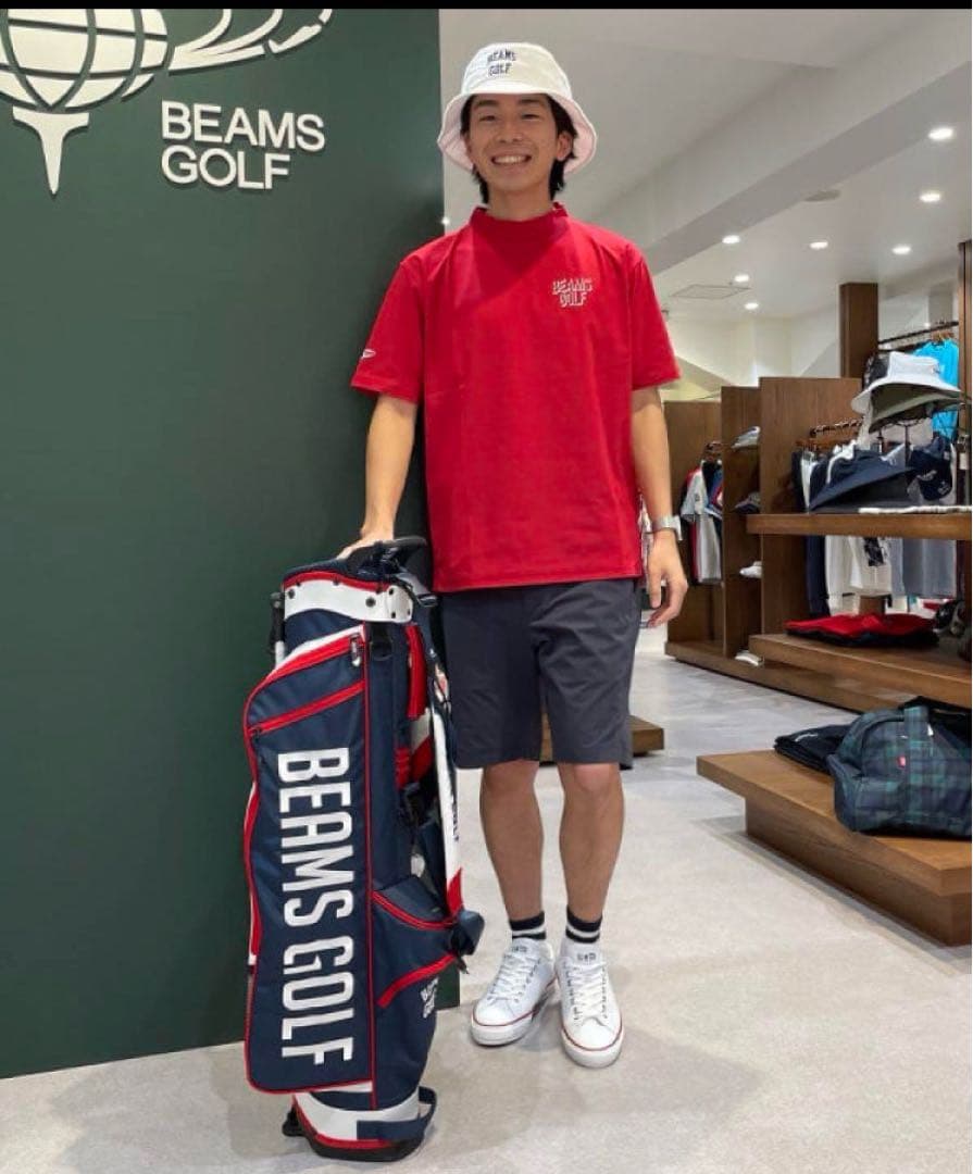 【新品】ビームスゴルフ／モックネック／ハイネック ／半袖