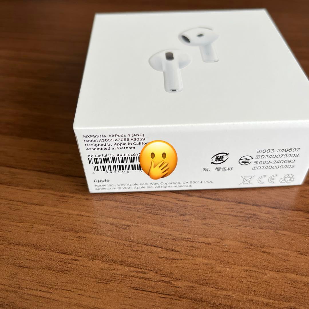 【美品】アクティブノイズキャンセリング搭載　AirPods4 本体