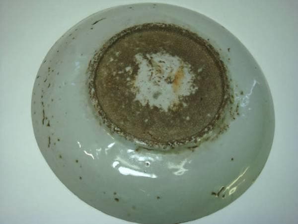 皿■古い中国染付け双龍紋中皿 砂高台 古玩 唐物 中国 古美術 時代物 骨董品■