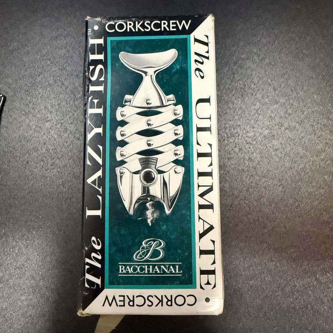 英国製 バッカナル THE LAZYFISH フィッシュ型 コルク抜き 箱付