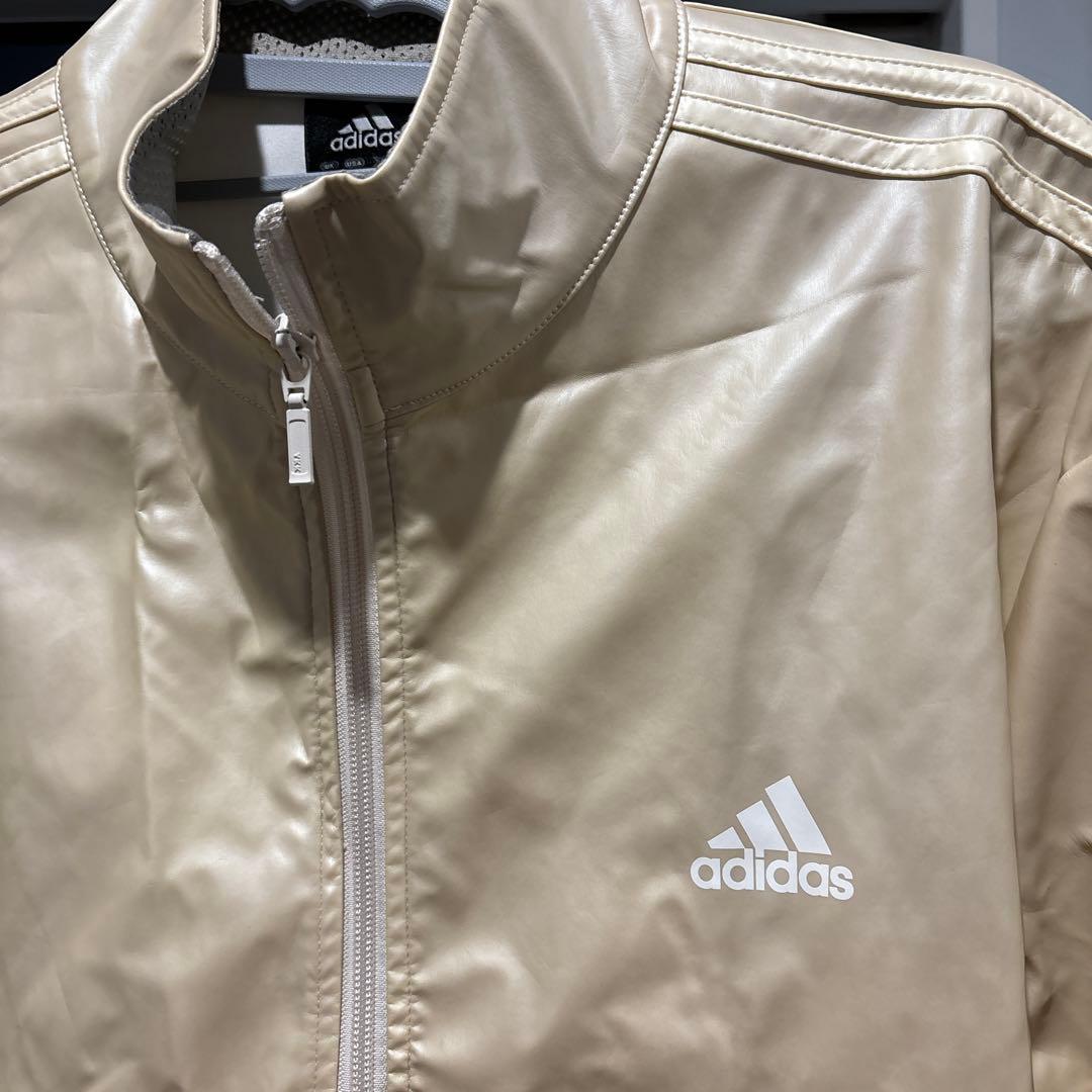 adidas ベージュ ジャケット サウナスーツ