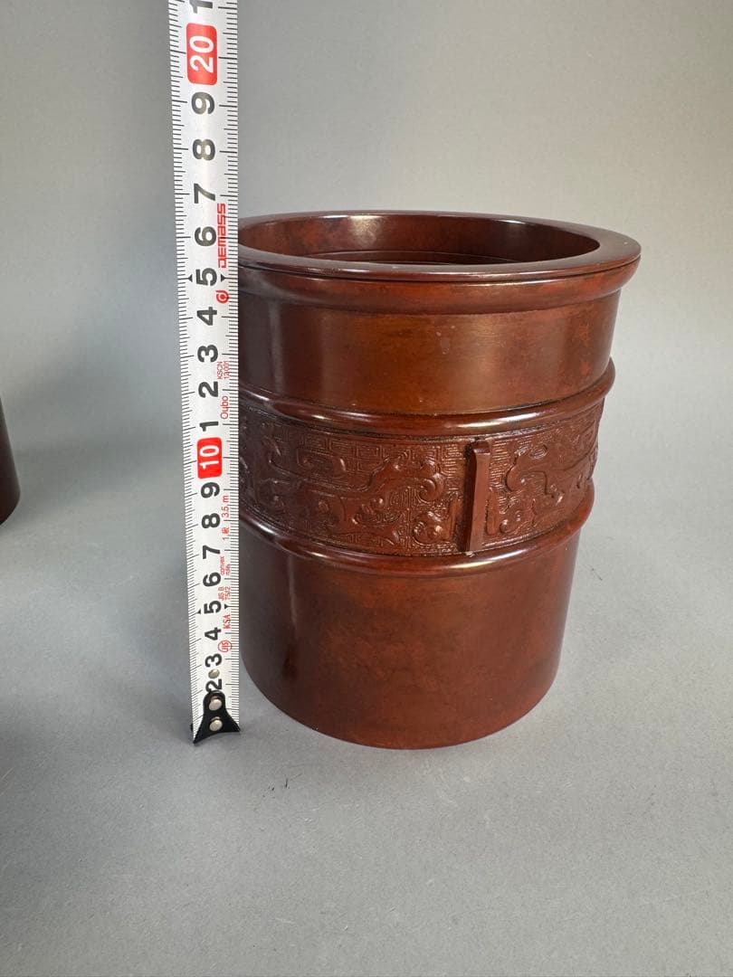 いけばな　唐銅　鋳銅　三寄寸胴花器　古流　池坊　未生流　龍生派　銅花瓶　華道具