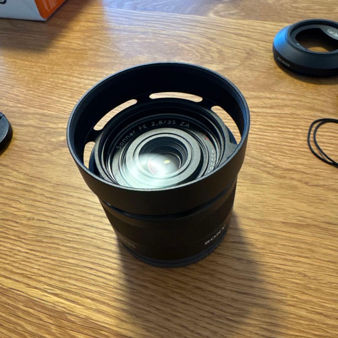 【美品】 Sonnar FE 35mm F2.8 ZA 金属フード付き