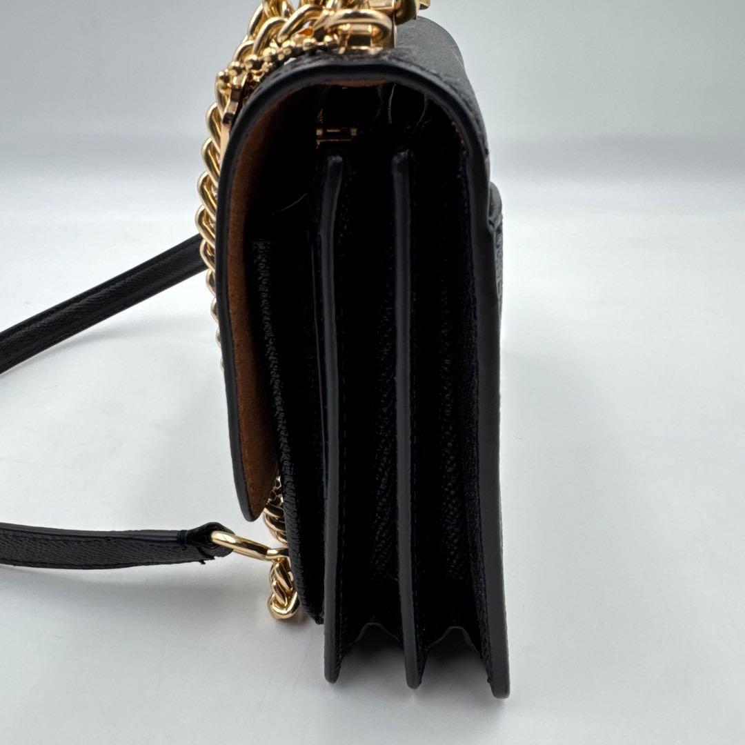 極美品✨COACH チェーン　ショルダーウォレット　ブラック　レザー　3way