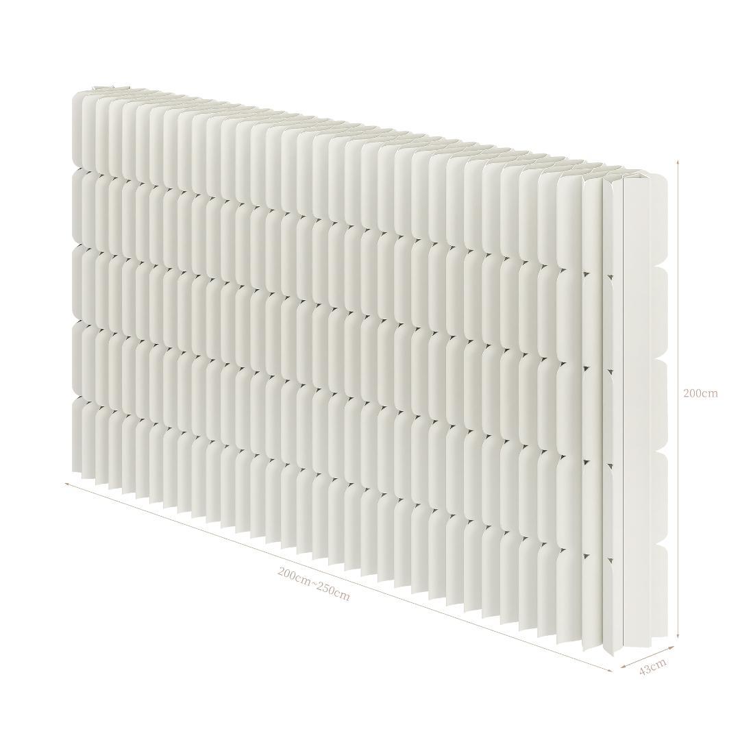 パーテーション間仕切り高さ2ｍ長さ2ｍ-2.5ｍ組立不要目隠し折りたたみ軽量