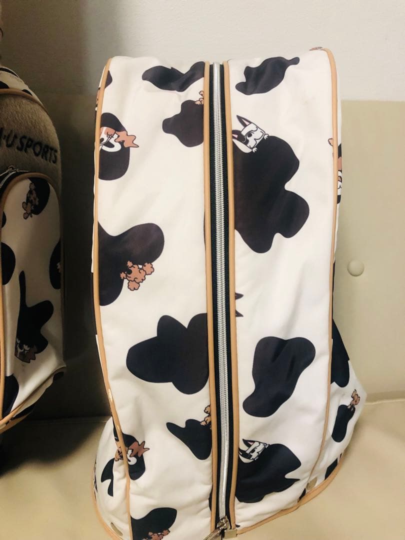 3姉妹mama　廃盤希少　M.U.SPORTS 牛柄 ゴルフバッグ　美品