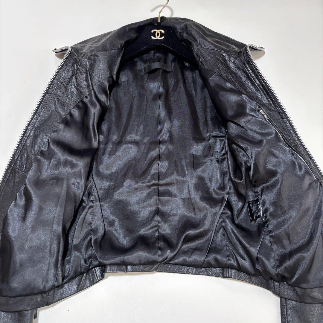 EKAM　エカム　ライダース　レザージャケット　ゴートレザー　ブラック　S