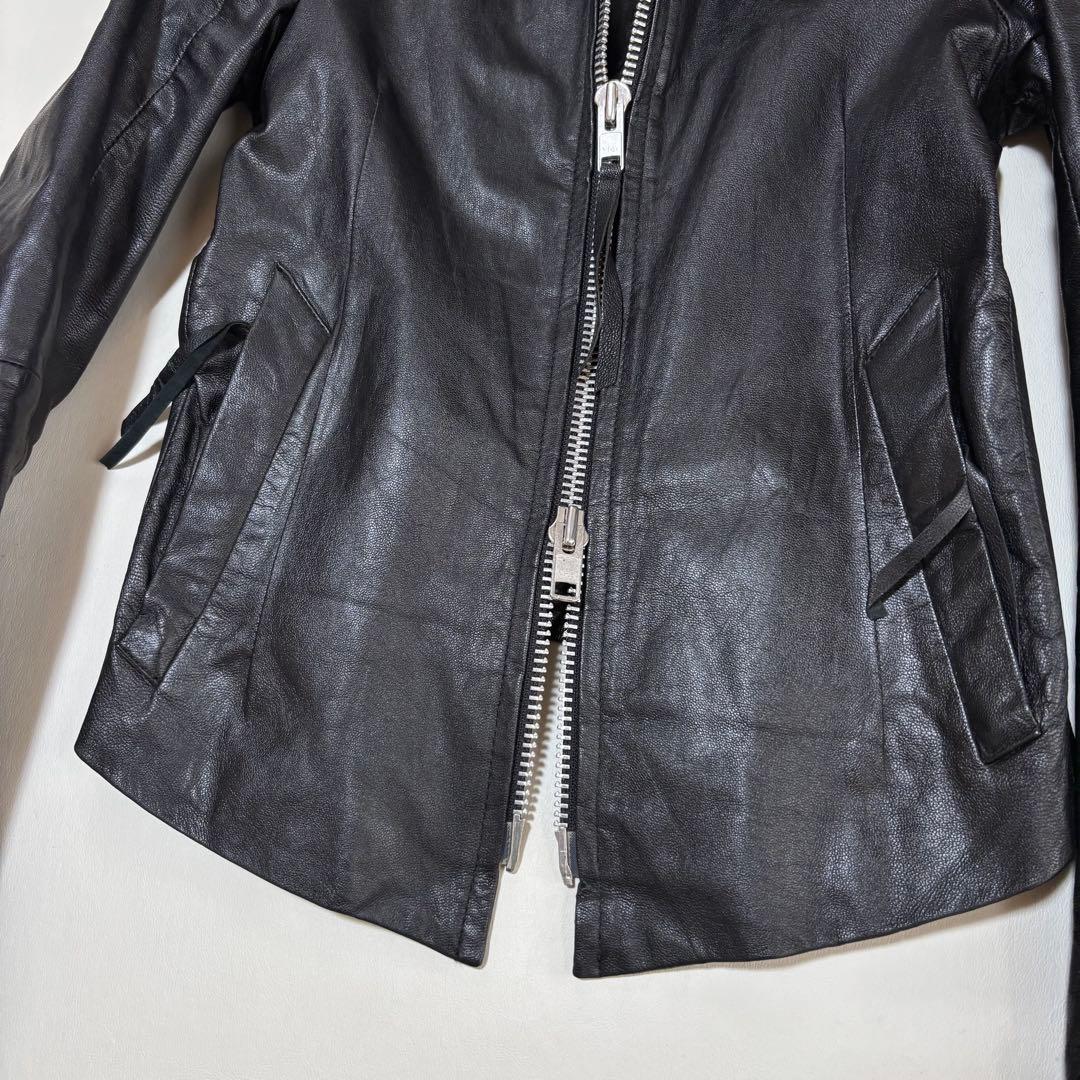 EKAM　エカム　ライダース　レザージャケット　ゴートレザー　ブラック　S