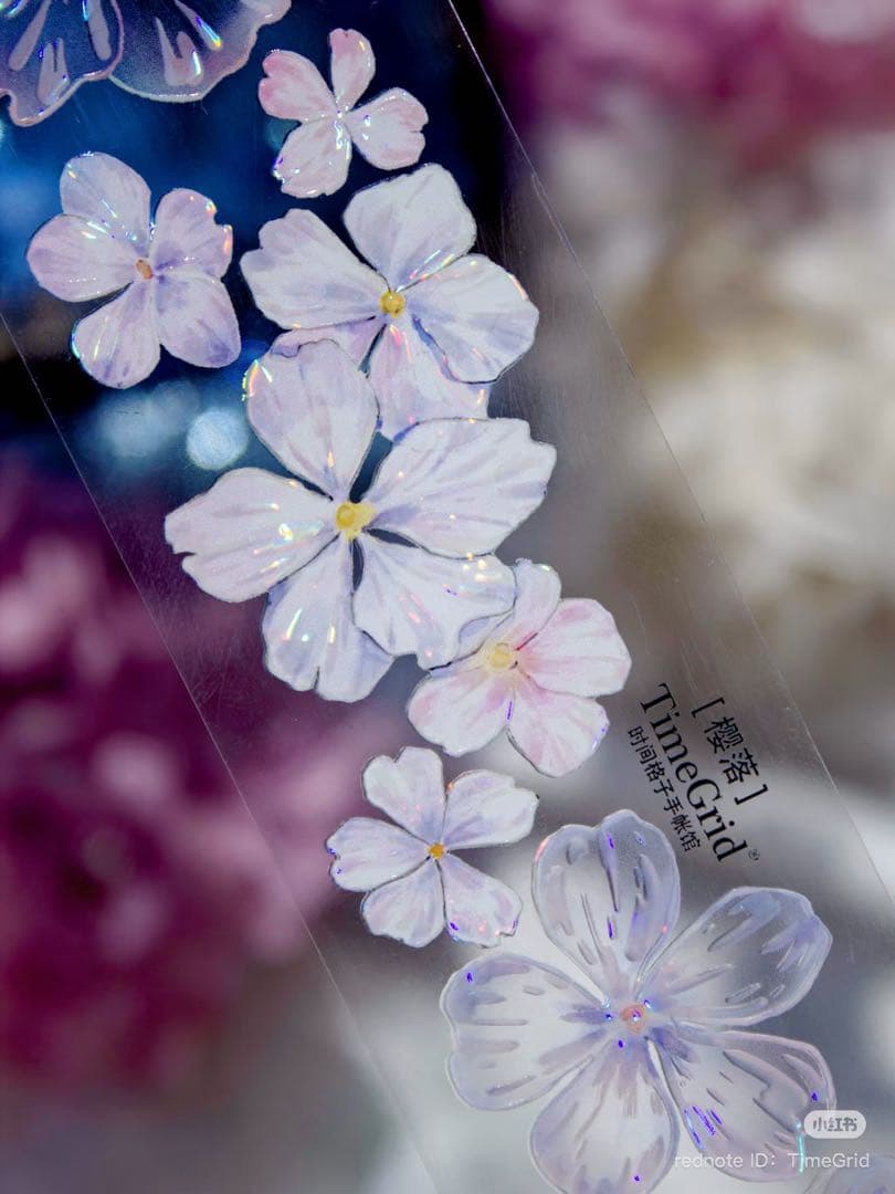 时间格子《樱落》海外マスキングテープ　マステ 【2387】