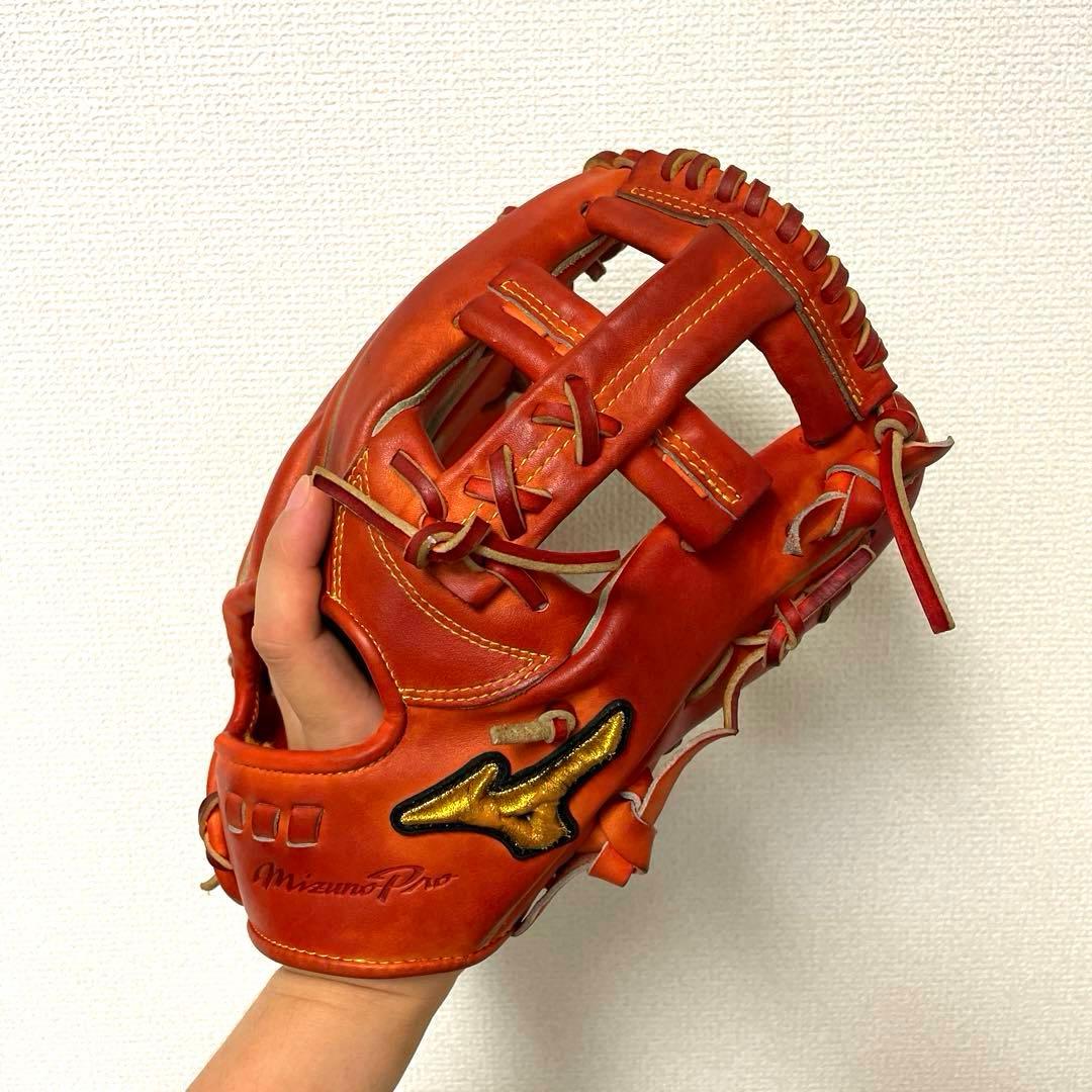 494 ミズノプロ キップレザー 型抜群 即戦力 硬式 内野手用グローブ